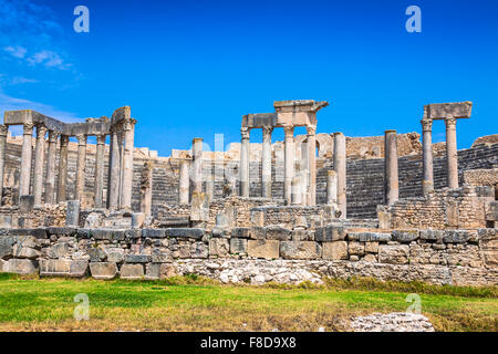 Antike römische Stadt in Tunesien, Dougga Stockfoto