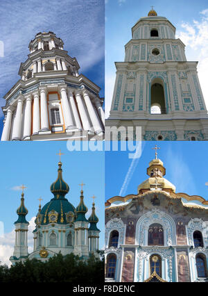 Alte Kirchen in Kiew, Ukraine Stockfoto