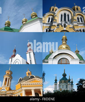 Alte Kirchen in Kiew, Ukraine Stockfoto