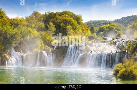 Krka Wasserfälle, Nationalpark Krka, Kroatien, Europa Stockfoto