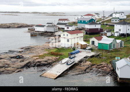 Der Englisch-sprachigen Dorf von Harrington Harbour am unteren Nordufer des Golfs von St. Lawrence, Quebec, Kanada. Stockfoto
