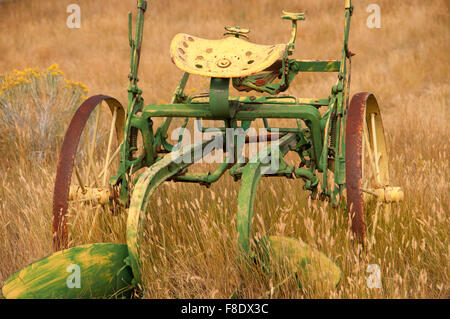 John Deere Zweiwege-Pflug, Grant-Kohrs Ranch National Historic Site, Montana Stockfoto