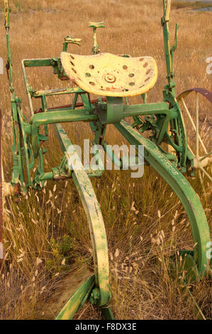 John Deere Zweiwege-Pflug, Grant-Kohrs Ranch National Historic Site, Montana Stockfoto