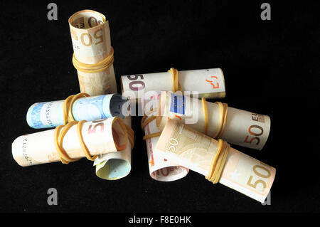 Verstreuten Geld Stockfoto