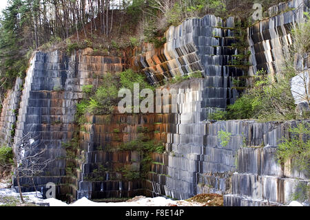 Marmor abgebaut von einem Tagebau in North Georgia. Stockfoto