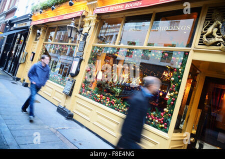 Regeln, bicentennial Restaurant. London, Vereinigtes Königreich Stockfoto