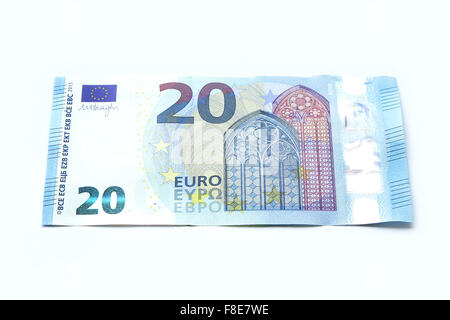 neu 20 20 Euro Banknote Greenback Papiergeld Ausgabe 2015 Vorderseite Rückseite Stockfoto