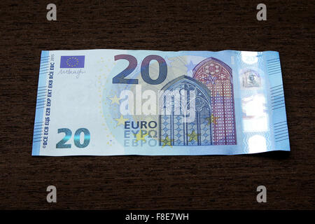 neu 20 20 Euro Banknote Greenback Papiergeld Ausgabe 2015 Vorderseite Rückseite Stockfoto