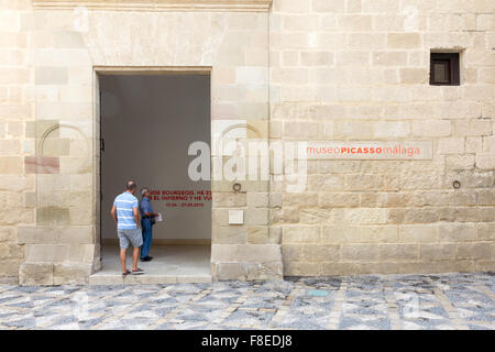 Malaga, Spanien-August 31. 2015:Entrance zum Picasso-Museum Picasso war einer der Spanien; s berühmtesten Maler. Stockfoto