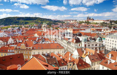 Aussicht von der Prager Altstadt, Tschechische Republik, UNESCO Stockfoto