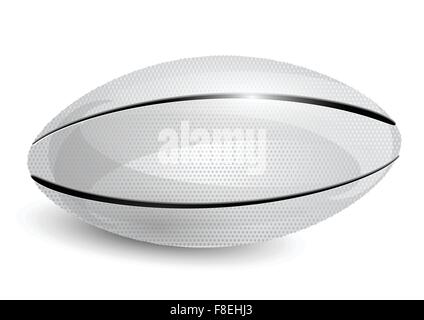 Rugby-Ball. weiße Kugel auf einem weißen Hintergrund Stock Vektor