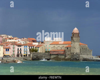 Ansicht von Collioure, Roussillon, Südfrankreich Stockfoto