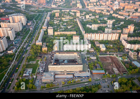 Der Vogelperspektive Stadtteil Ostankino in Moskau Russland Stockfoto