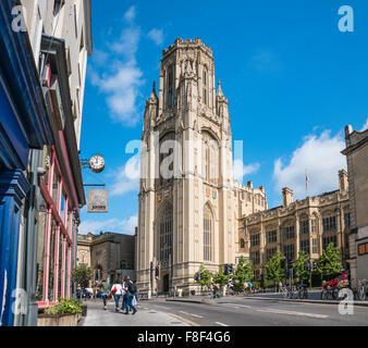 Das Wills Memorial Building an der Park Street, Teil der Universität, Somerset, England, UK Stockfoto