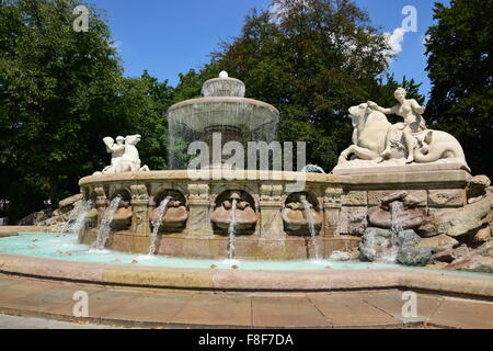 Der WITTELSBACHERBRUNNEN-Brunnen in München, Deutschland Stockfoto