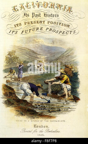 CALIFORNIA GOLD RUSH Guide nach Kalifornien veröffentlicht 1850 in London. Stockfoto