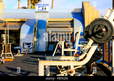 Muscle Beach Turnhalle im Freien am Venice Beach in Kalifornien Stockfoto