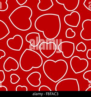 Herz nahtlos wiederholt Stock Vektor