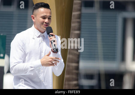 Sydney, Australien 9. Dezember 2015: Cyrus führt während der 5. jährlichen AACTA Preisverleihung auf den Stern in Sydney stattfand. Bildnachweis: Mjmediabox/Alamy Live-Nachrichten Stockfoto