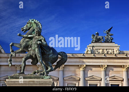 "Detail" des österreichischen Parlaments, Vienna. Stockfoto