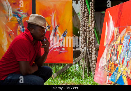 Kunst Galerie, Grand Bassam, Côte d ' Ivoire Stockfoto