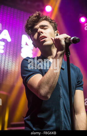 Detroit, Michigan, USA. 8. Dezember 2015. NATHAN SYKES führt auf Amp Radios Kringle Jingle an The Fillmore in Detroit, MI am 8. Dezember 2015 © Marc Nader/ZUMA Draht/Alamy Live News Stockfoto