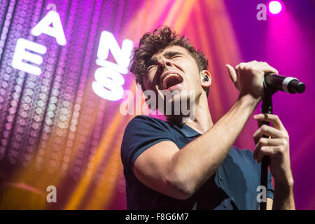 Detroit, Michigan, USA. 8. Dezember 2015. NATHAN SYKES führt auf Amp Radios Kringle Jingle an The Fillmore in Detroit, MI am 8. Dezember 2015 © Marc Nader/ZUMA Draht/Alamy Live News Stockfoto