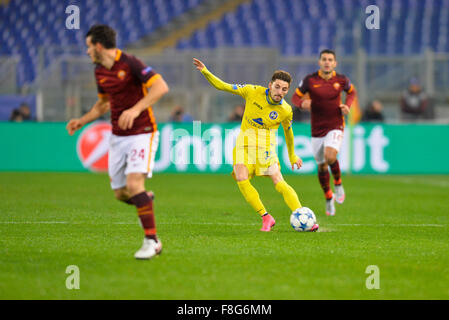 Rom, Italien. 9. Dezember 2015. Filip Mladenovic während der Fußball-Champions League Spiel AS Rom Vs FC Bate Borisov im Olympiastadion in Rom, am 9. Dezember 2015. Bildnachweis: Silvia Lore "/ Alamy Live News Stockfoto