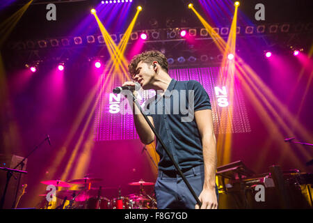 Detroit, Michigan, USA. 8. Dezember 2015. NATHAN SYKES führt auf Amp Radios Kringle Jingle an The Fillmore in Detroit, MI am 8. Dezember 2015 © Marc Nader/ZUMA Draht/Alamy Live News Stockfoto