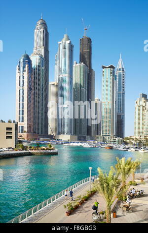 Cityscape Dubai - Marina, Vereinigte Arabische Emirate Stockfoto