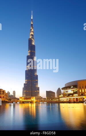 Dubai - Burj Khalifa, das höchste Gebäude der Welt, Vereinigte Arabische Emirate Stockfoto