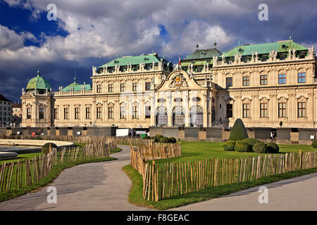 Oberes ("oben") Schloss Belvedere, Wien, Österreich Stockfoto