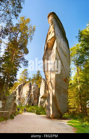 Adersbacher Felsenstadt, Teplicke Felsen, Tschechische Republik Stockfoto
