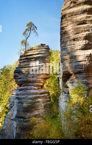 Adersbacher Felsen Berge, Teplicke Felsen, Tschechische Republik Stockfoto