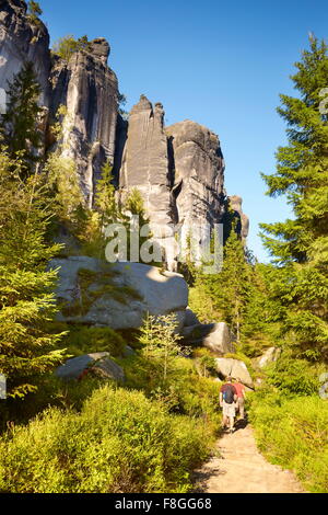 Adersbacher Felsen Berge, Teplicke Felsen, Tschechische Republik Stockfoto