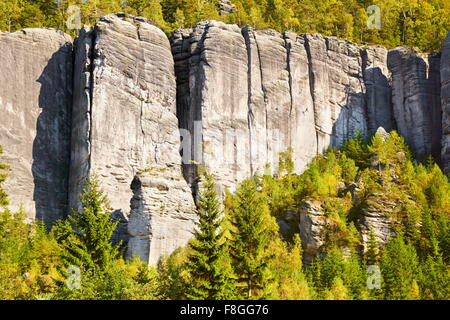 Adersbacher Felsenstadt, Teplicke Felsen Berge, Tschechische Republik Stockfoto