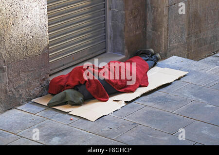 Obdachloser Straße Stockfoto