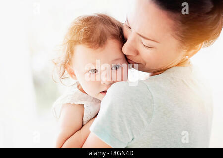 Mutter mit Tochter Stockfoto