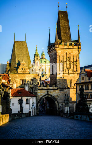 Gebäude im Stadtbild Prag, Tschechische Republik Stockfoto