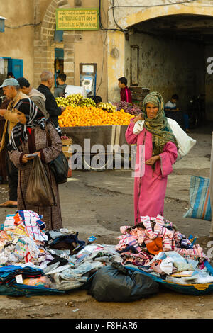 ESSAOUIRA, Marokko - 3. November 2015: Blick vom Markt von Medina in Essaouira Stockfoto