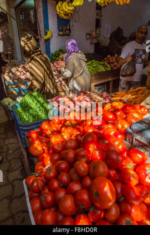 ESSAOUIRA, Marokko - 3. November 2015: Blick vom Markt von Medina in Essaouira Stockfoto