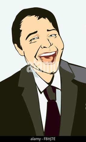 Vektor Nahaufnahme Portrait der Geschäftsmann Stock Vektor