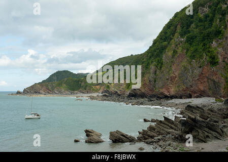 Woody Bay & Crock Point, North Devon Coast Stockfoto