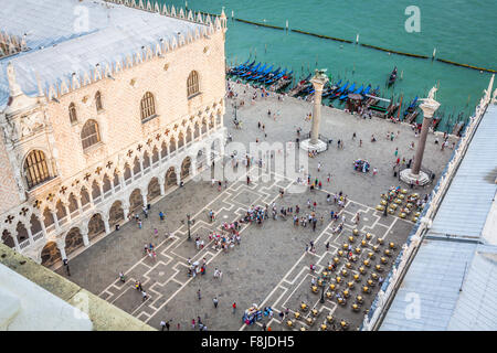 Marco-Platz ist der berühmte und attraktive Platz in Venedig Stockfoto