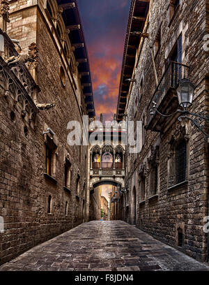 Bisbe Irurita Straße im Barri Gotic Stockfoto