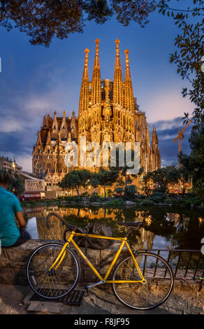 Die Kirche Sagrada Familia in Barcelona Stockfoto