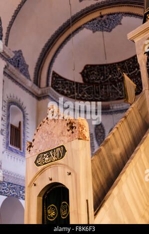 Innenraum des kleinen Aya Sofya Moschee (Küçük Ayasofya Camii), Sultanahmet, Istanbul, Türkei Stockfoto