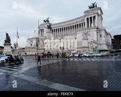 Das Denkmal von Victor Emanuel II, der Altar der Nation, in der Innenstadt von Rom, Italien Stockfoto