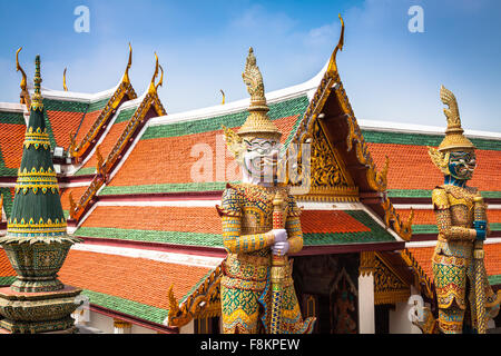 Dämon Guardian im Wat Phra Kaew Grand Palace Bangkok Stockfoto