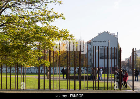 Gedenkstätte Berliner Mauer, Gedenkstätte Berliner Mauer Stockfoto